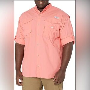 PFG Columbia Coral Fishing Button-Down Shirt Size Large
